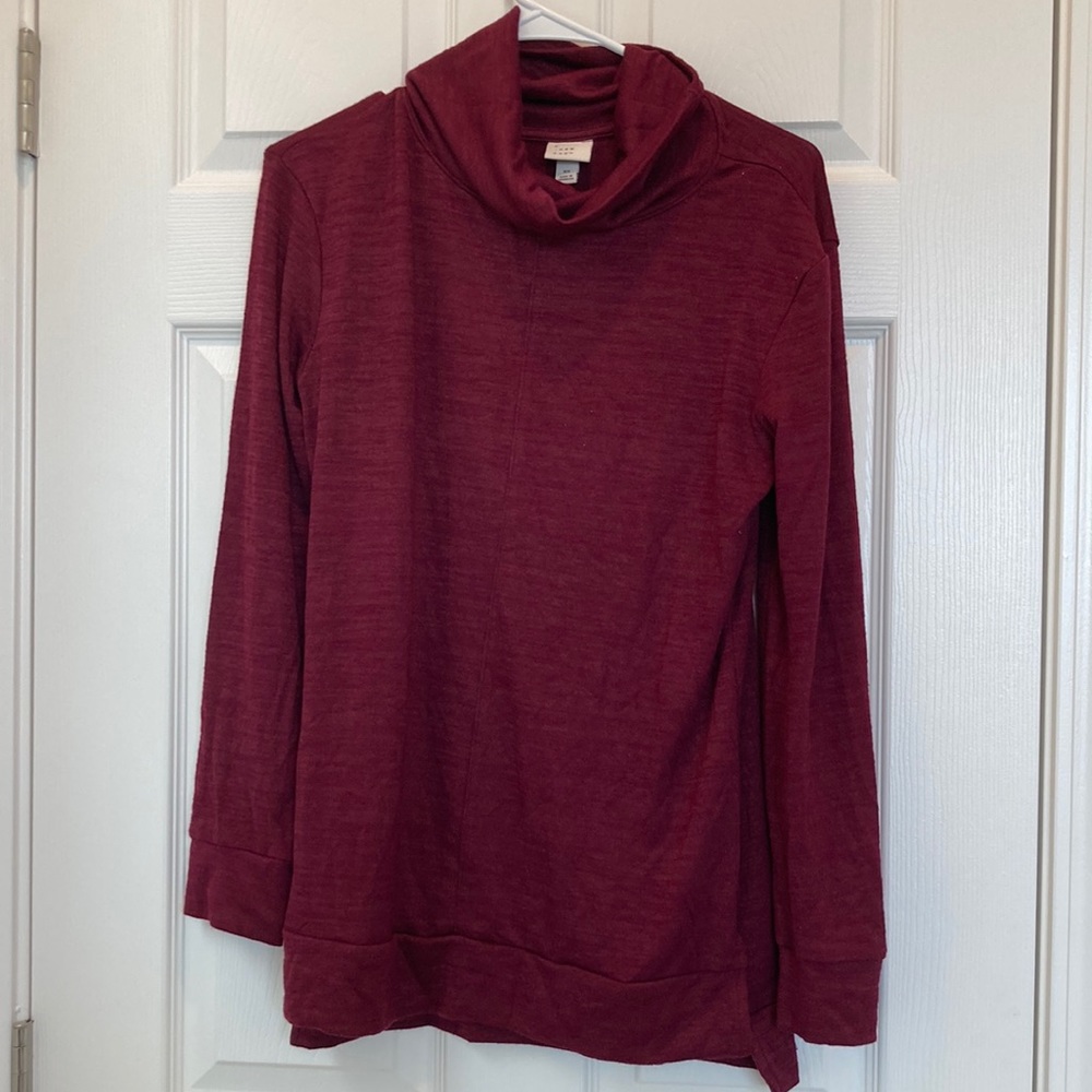 Burgundy Long-sleeve Sweater
